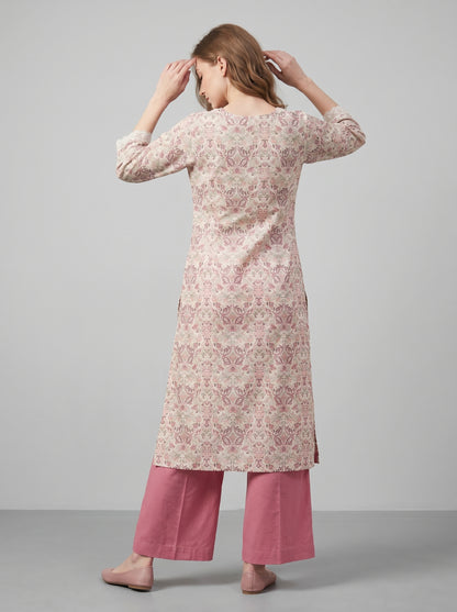 Cotton Printed plazo Set 1015 Pink