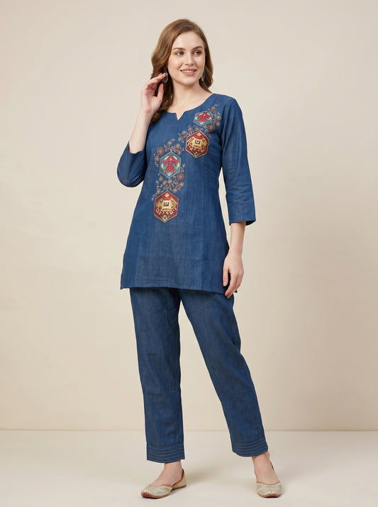 Cotton Embroidery cord Set 1022 Blue