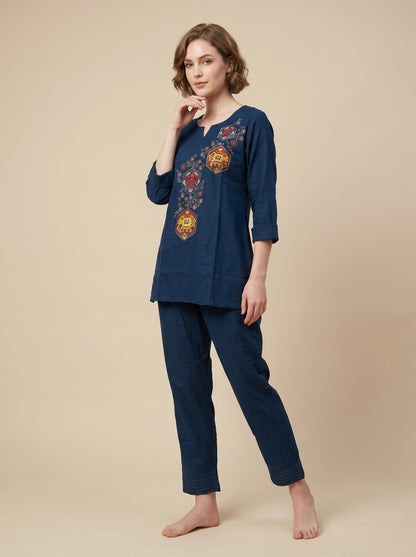 Cotton Embroidery cord Set 1022 Blue