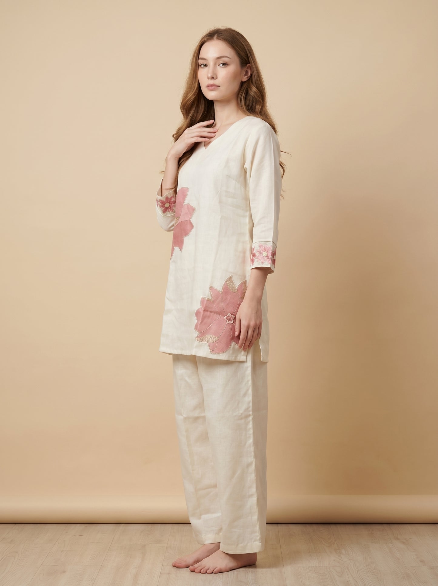 Cotton Embroidery Cord Set 1023 White