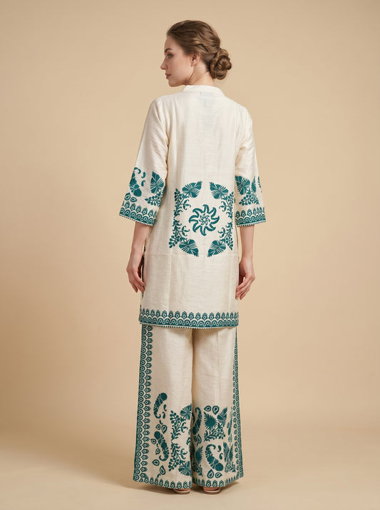 Cotton Printed Cord Set 1024 Cream